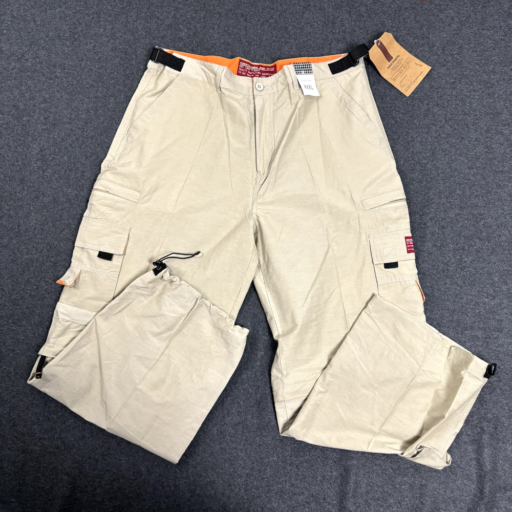 VTG Abercrombie & Fitch Paratroops Cargo Pants Mens Waist 39 Khaki Beige  NWT